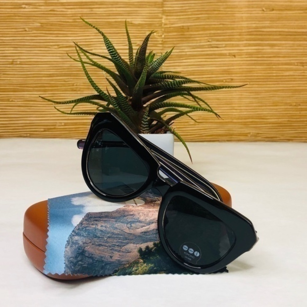 KOMONO Sunglasses Stella Black NEW cateye - Picture 5 of 13